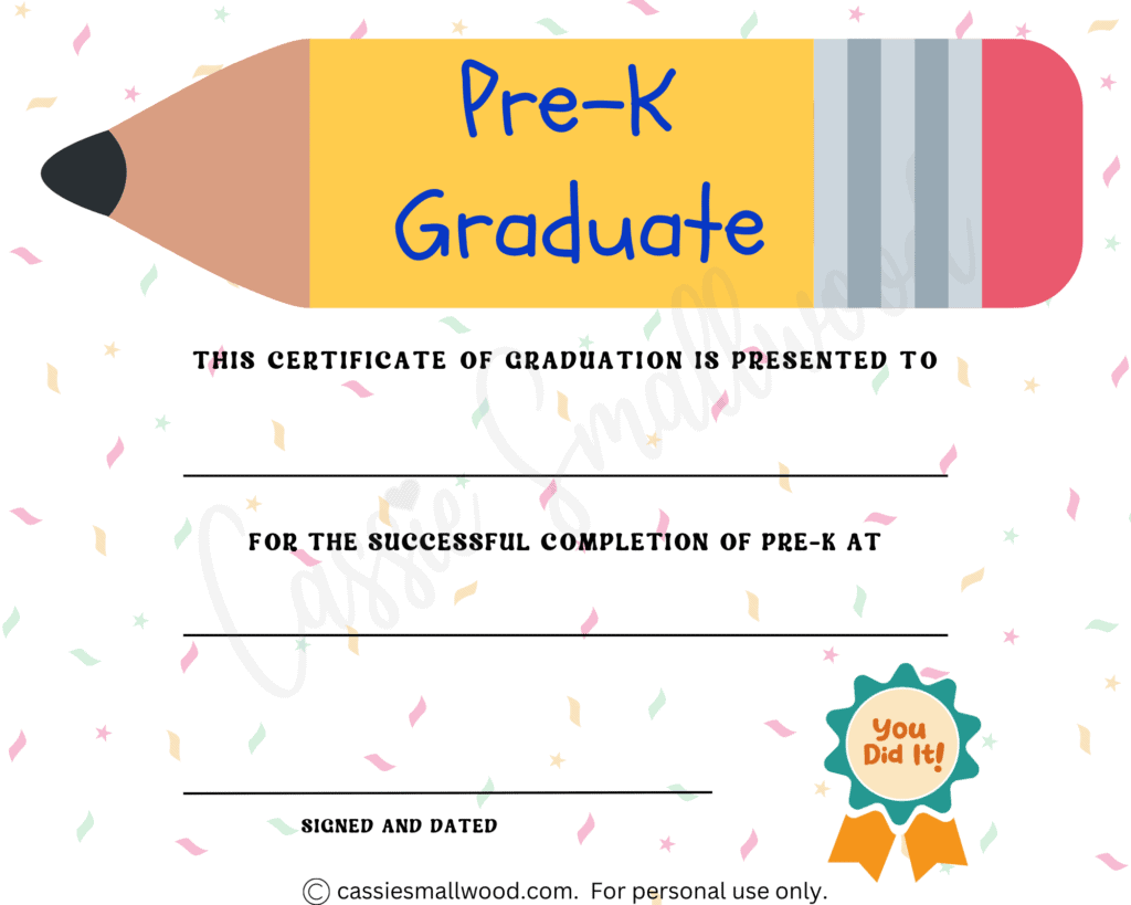 Printable Pre K Diploma Printable Pre K Diploma