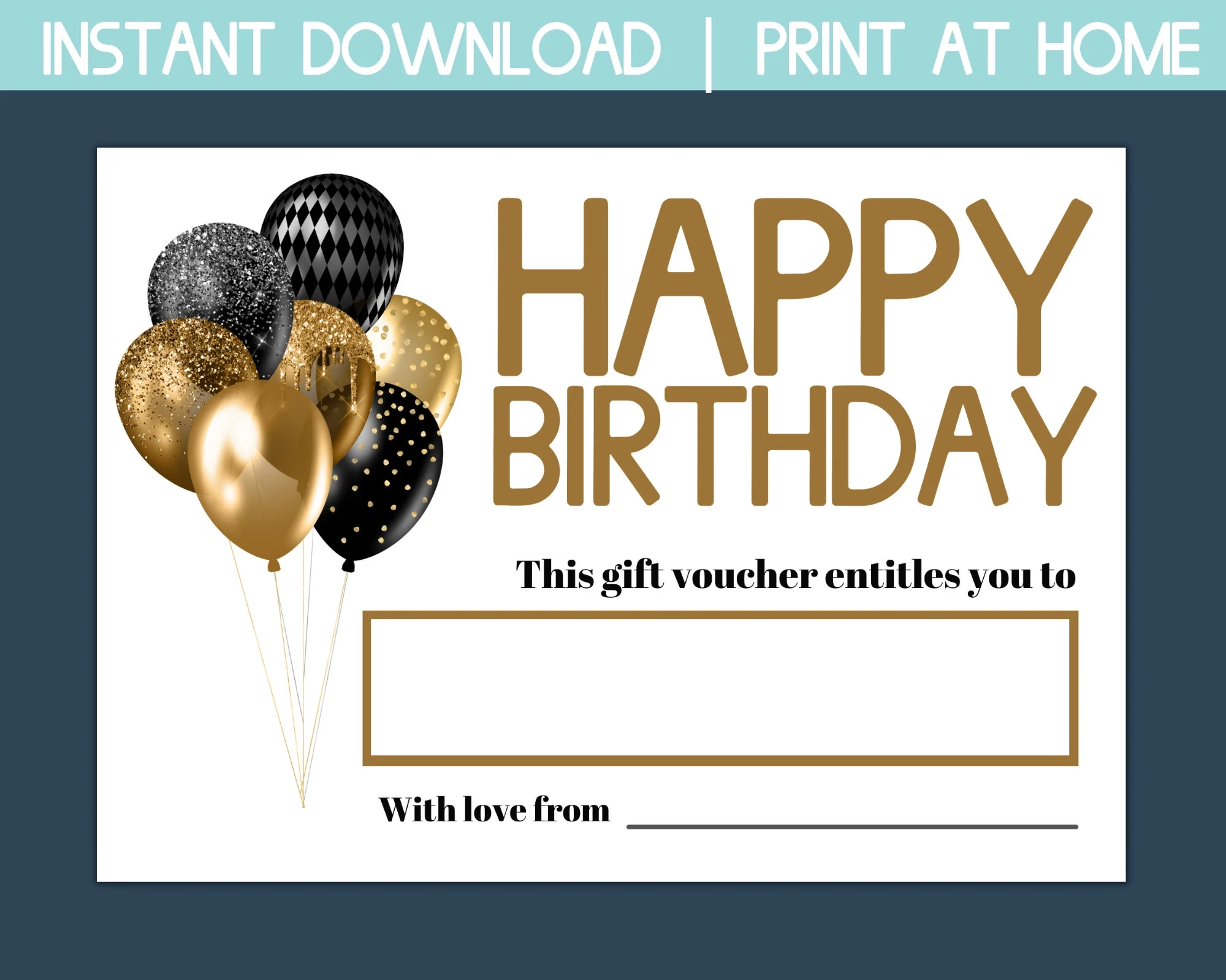 Birthday Gift Certificate Printable Blank Gift Certificate Gift Birthday Gift Certificate Printable Blank Gift Certificate Gift