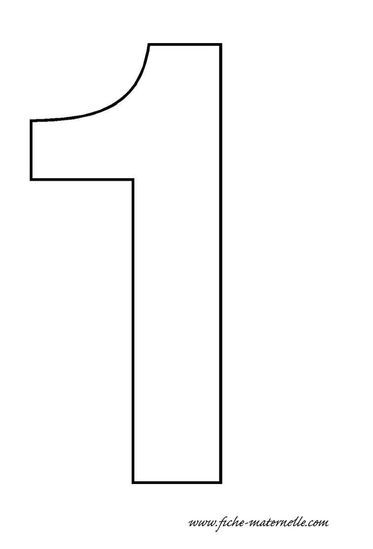 Number 1 Template Printable