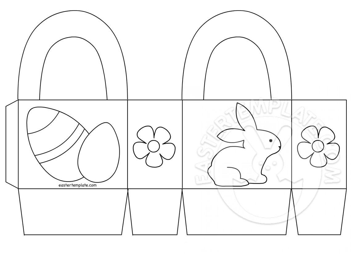 Printable Cut Out Easter Basket Template Printable Cut Out Easter Basket Template