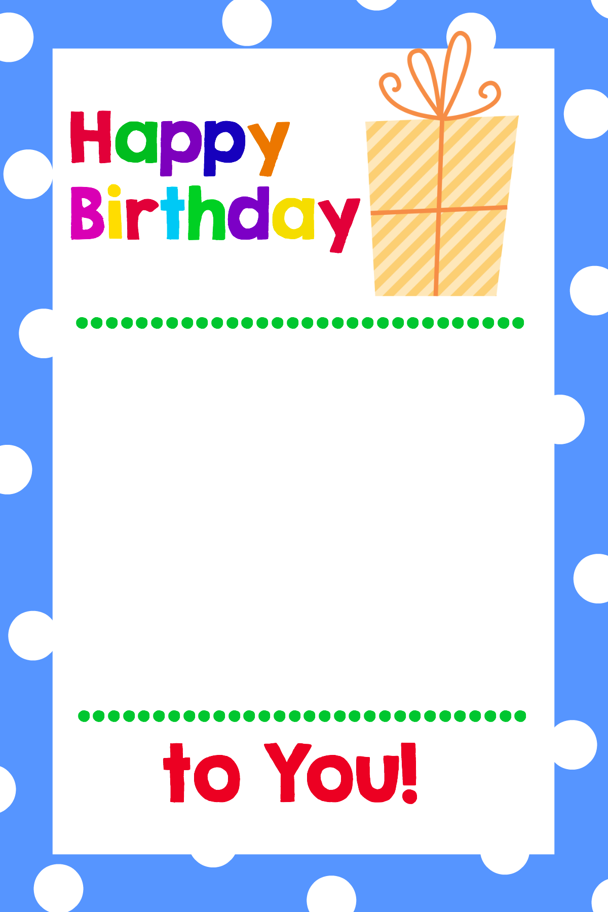 Printable Birthday Gift Card Template Printable Birthday Gift Card Template