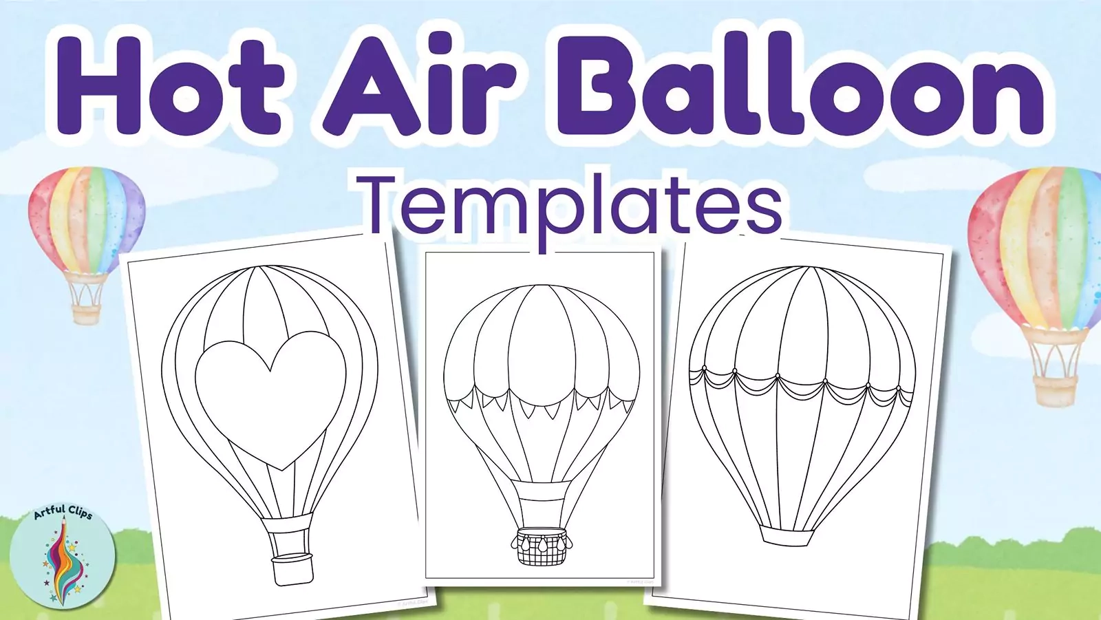 Printable Cut Out Hot Air Balloon Template