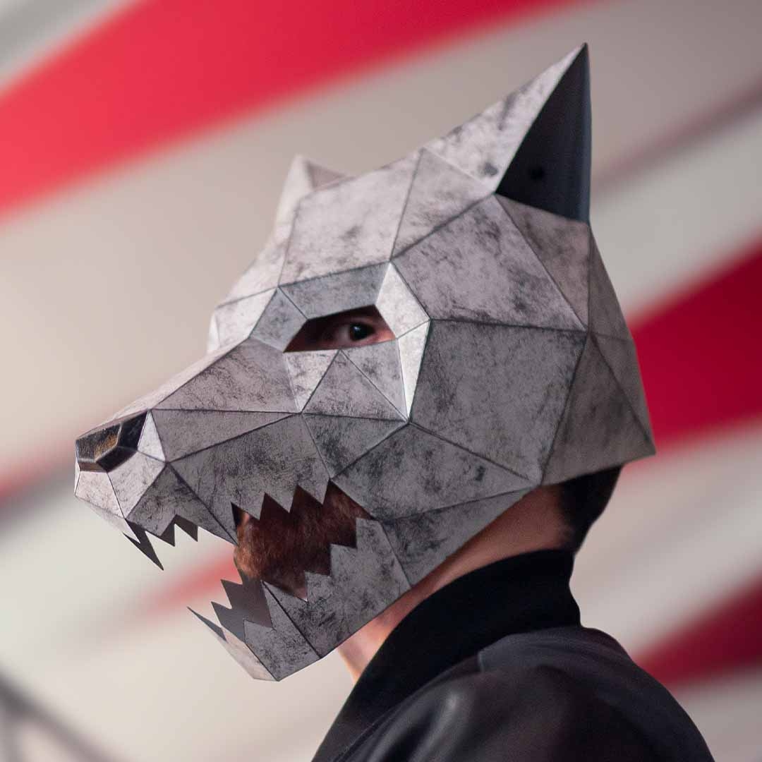 Printable 3d Wolf Mask Template Free Printable 3d Wolf Mask Template Free