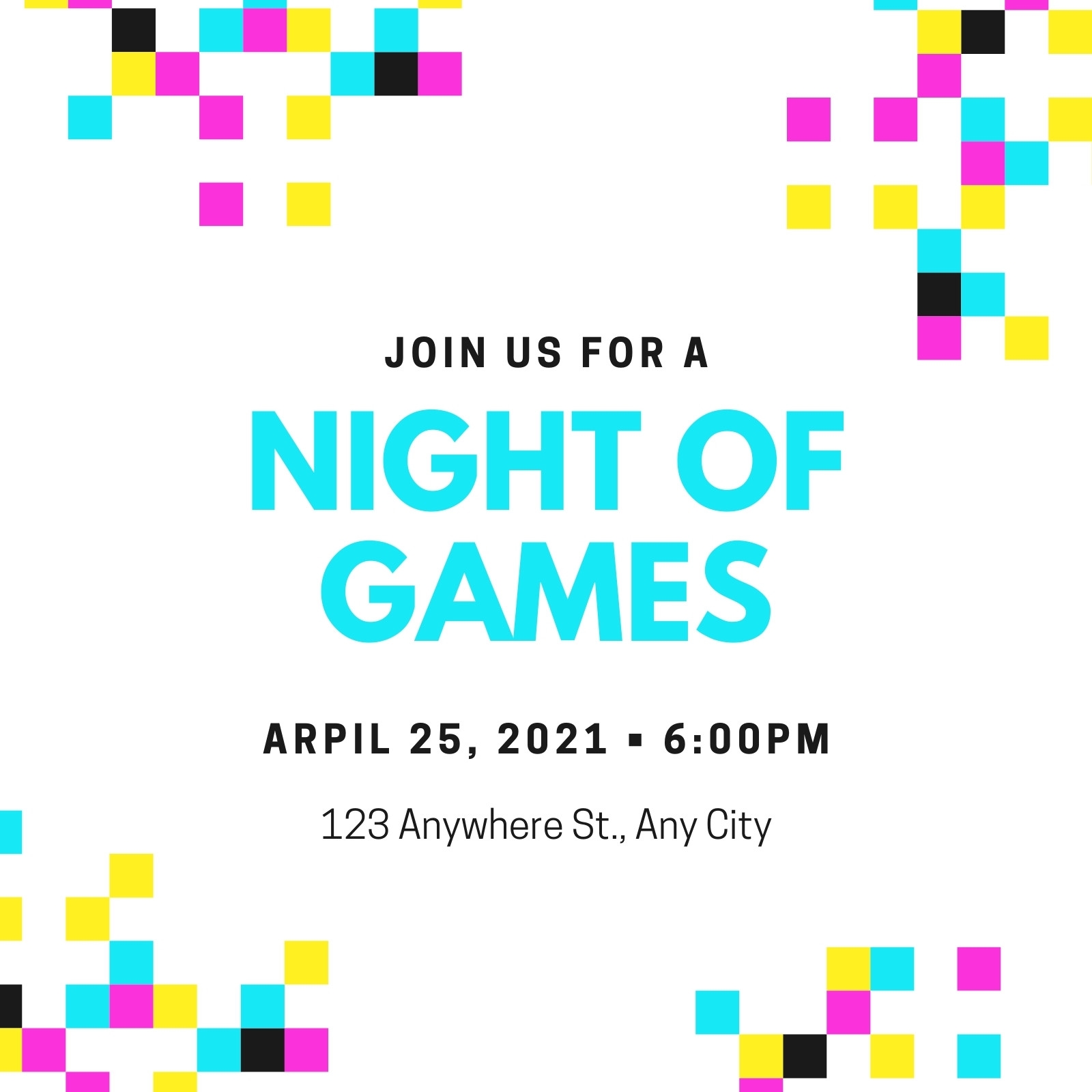 Page 2 Free Custom Printable Game Night Invitation Templates Canva