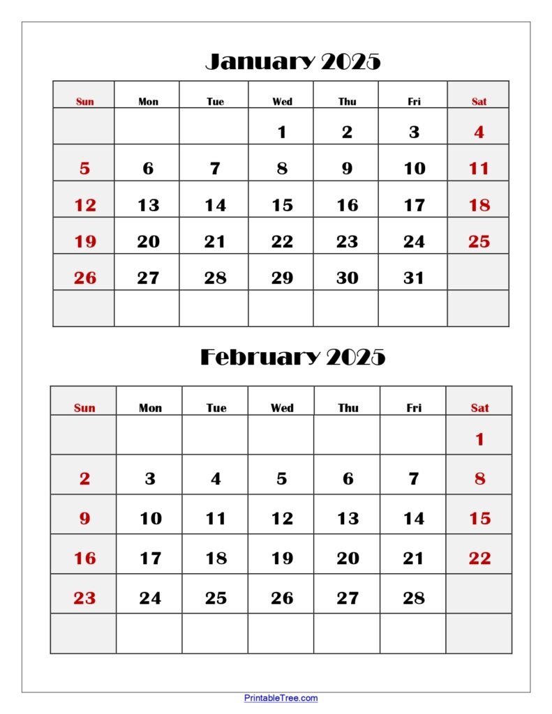 Printable Calendar Two Months Per Page