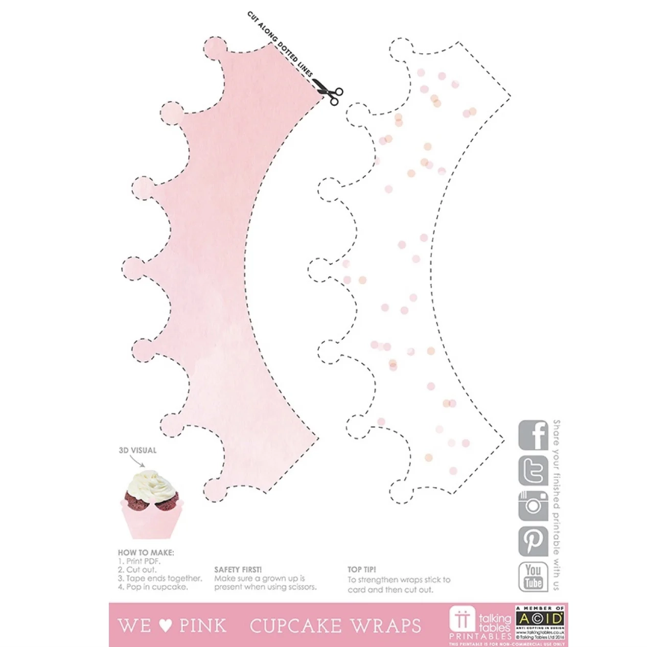 Free Printable Cupcake Wrappers Template