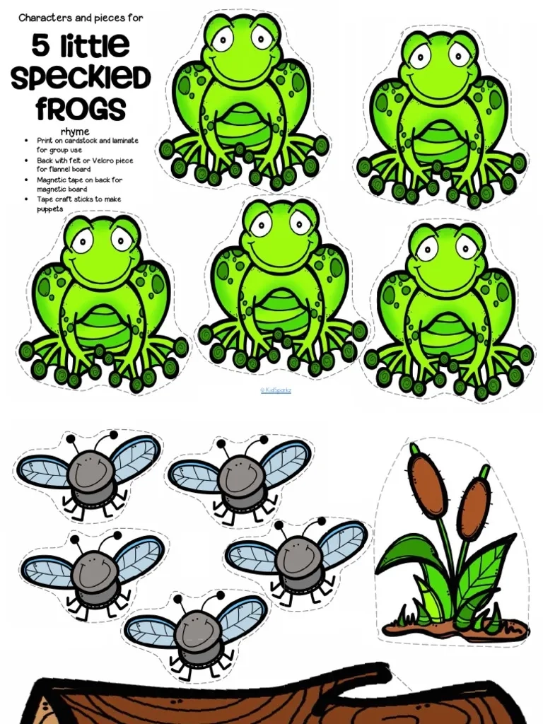 5 Little Speckled Frogs Craft PDF Home amp Garden Art