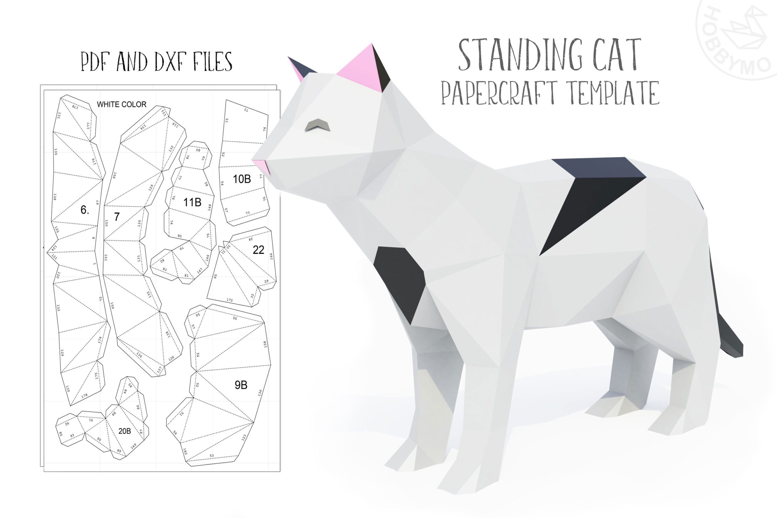 Printable 3d Cat Template