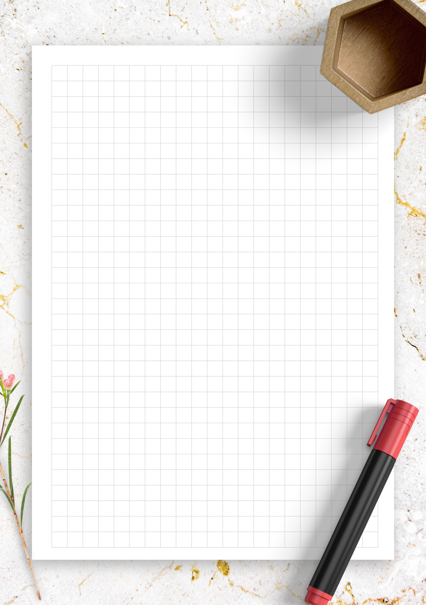 1/4 Graph Paper Template Printable