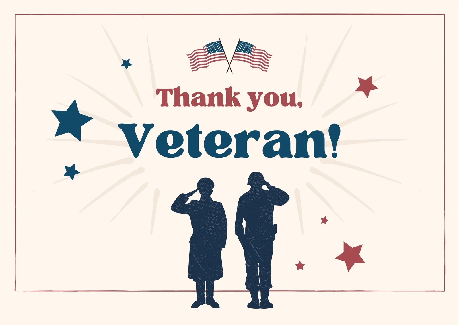 Free Custom Printable Veterans Day Card Templates Canva