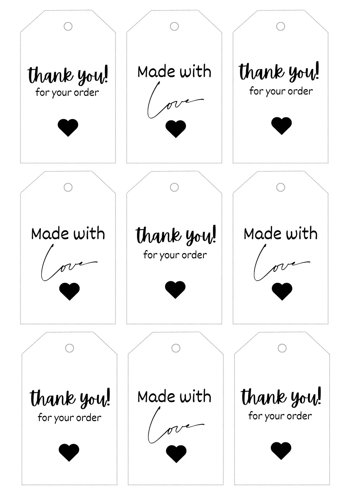 Printable Birthday Tag Templates