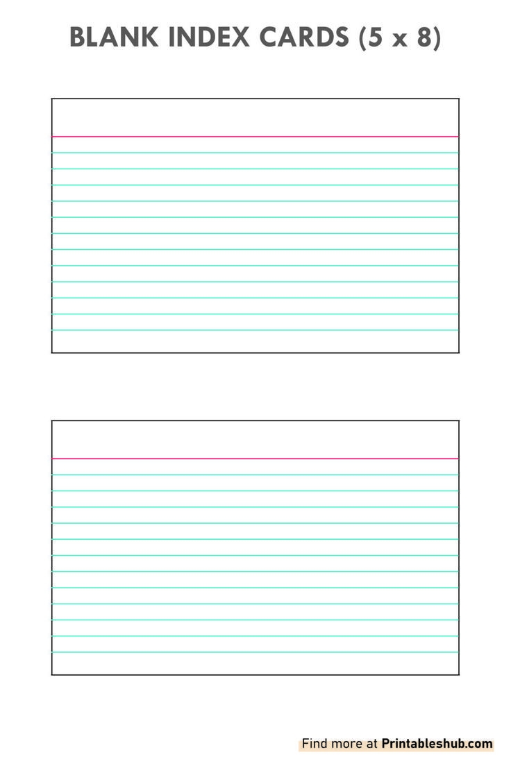 Printable Note Card Template