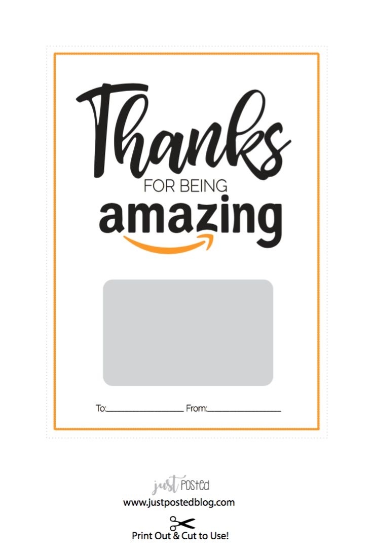 Printable Amazon Gift Card Template
