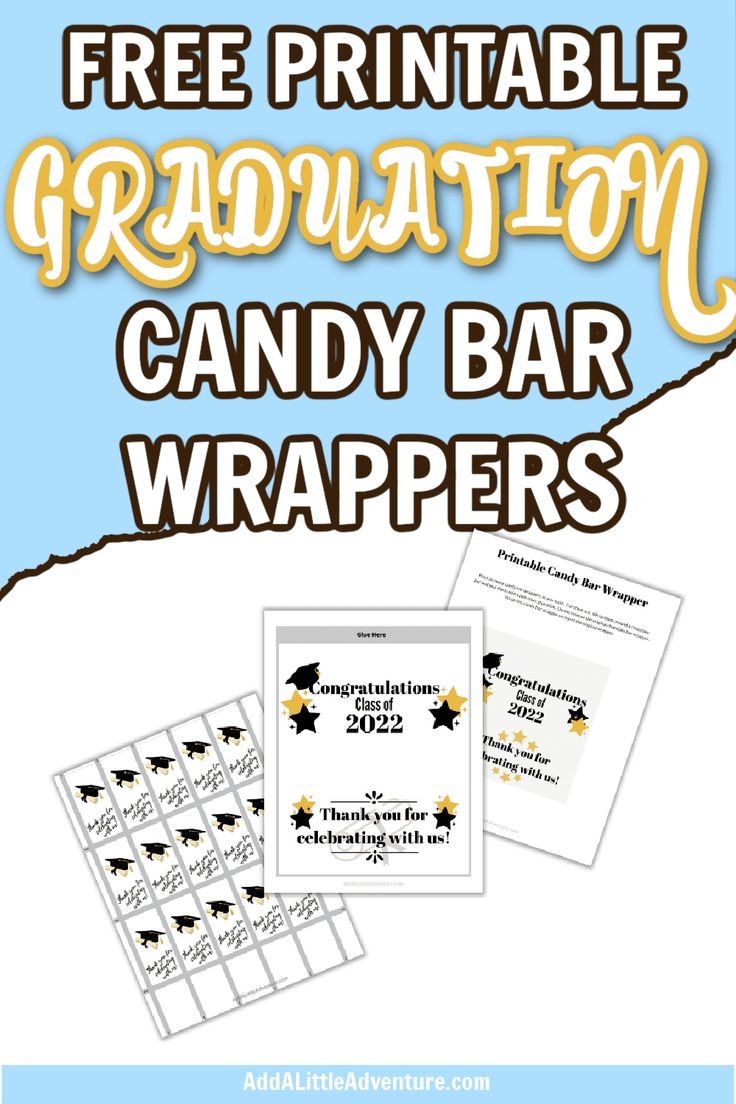 Free Printable Graduation Candy Bar Wrapper Template