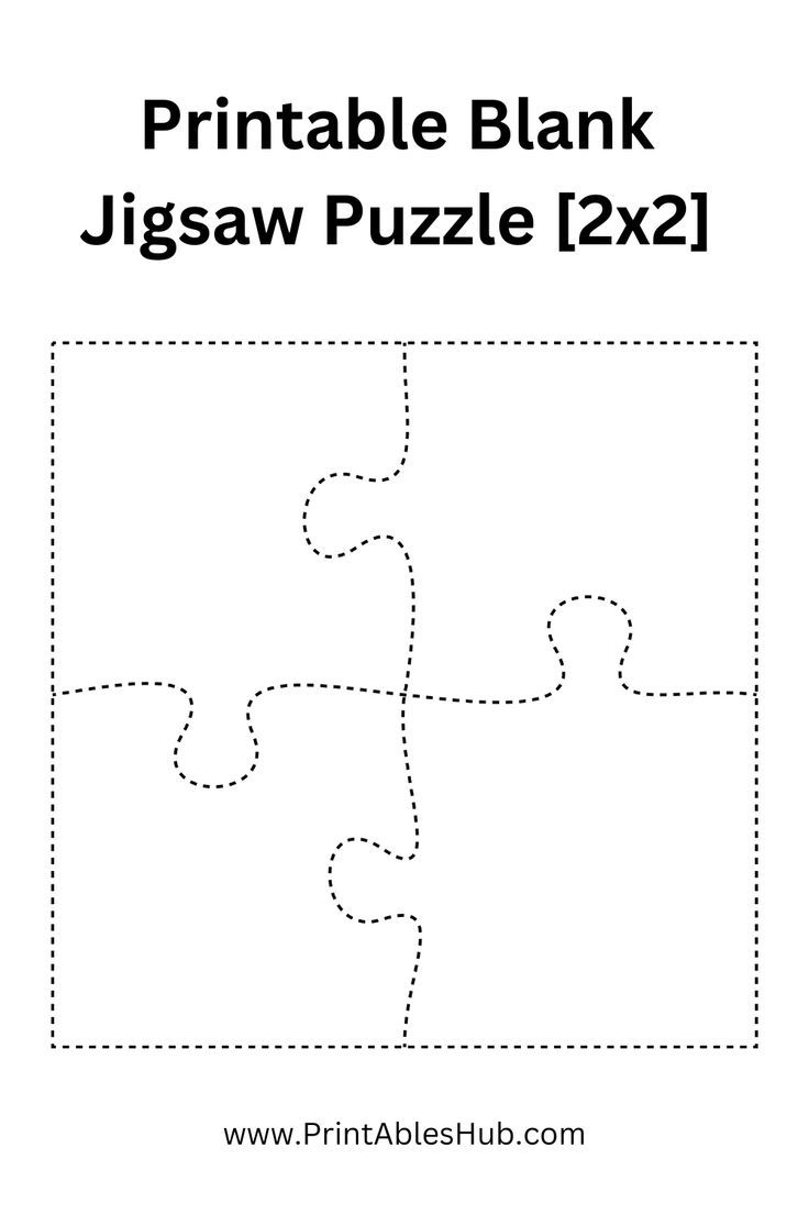 Printable Blank Jigsaw Puzzle Template