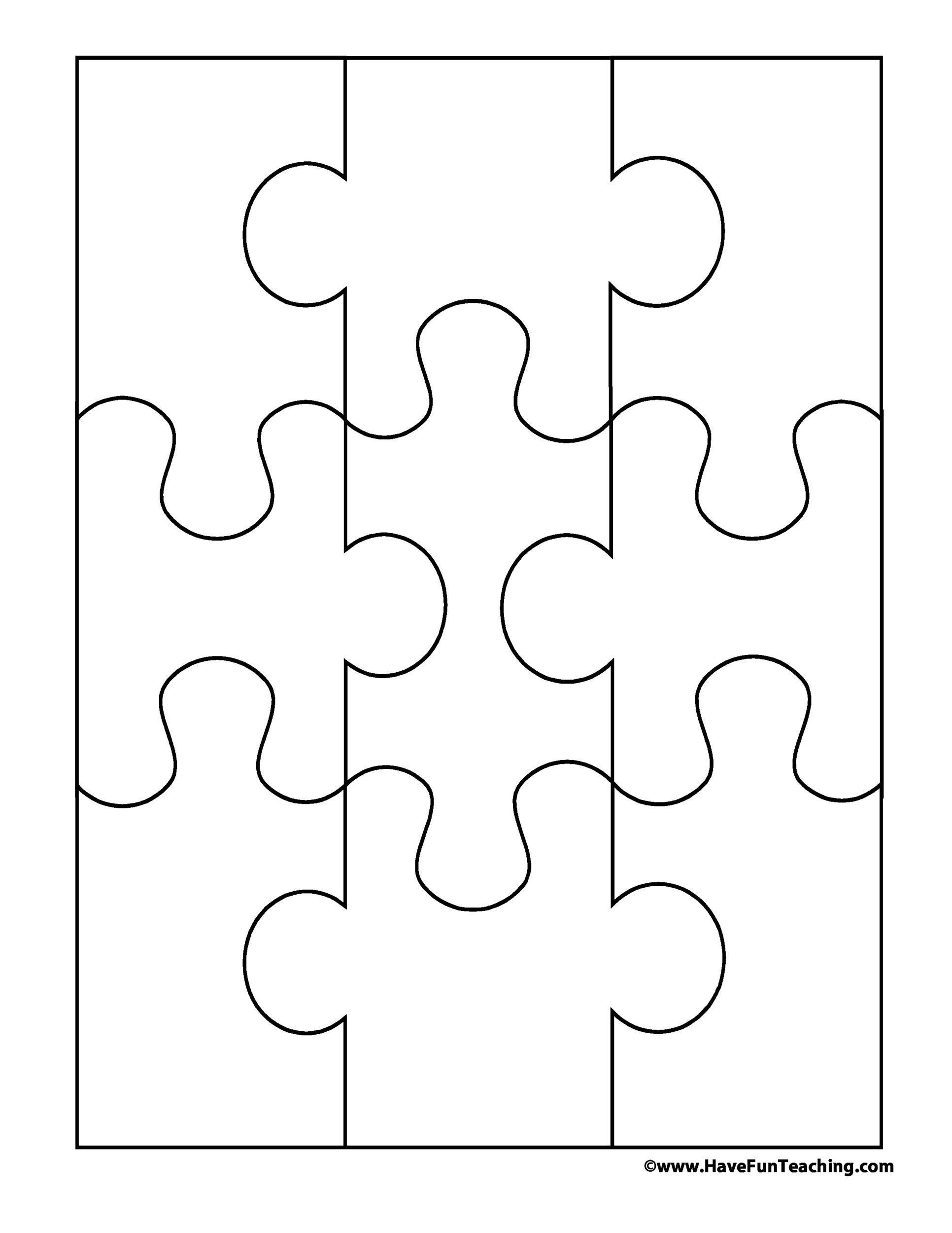 Printable Puzzle Template 8.5 X 11