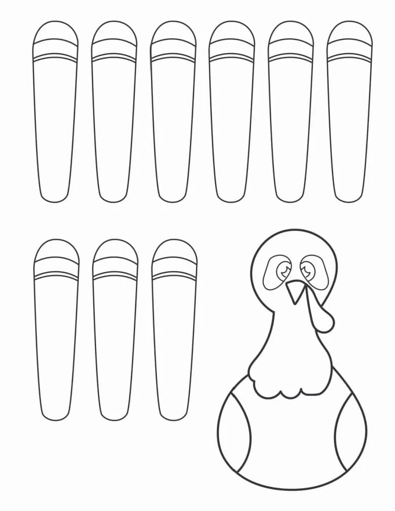 Turkey Body Printable Template
