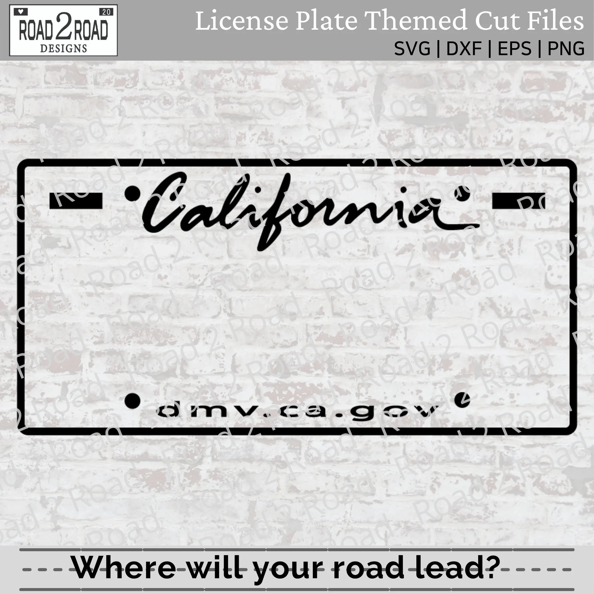 California Blank Printable Temporary License Plate Template