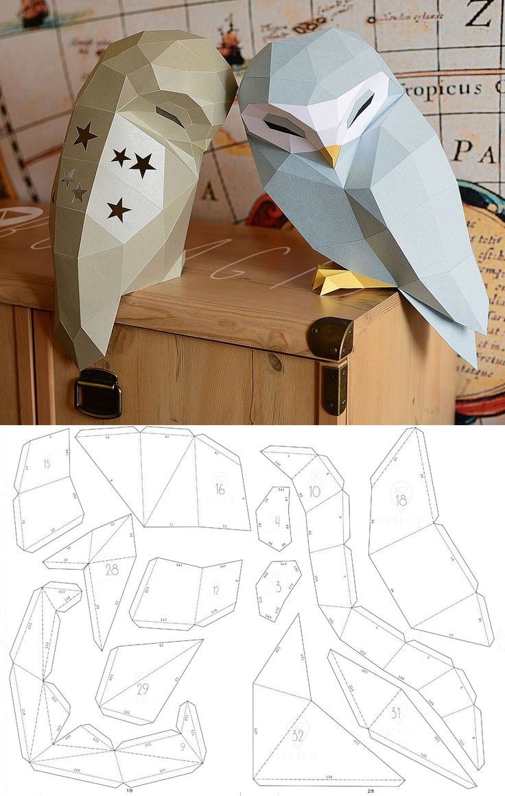 Diy Papercraft Pdf Template For Creating 3d Dragon On A Rock From 