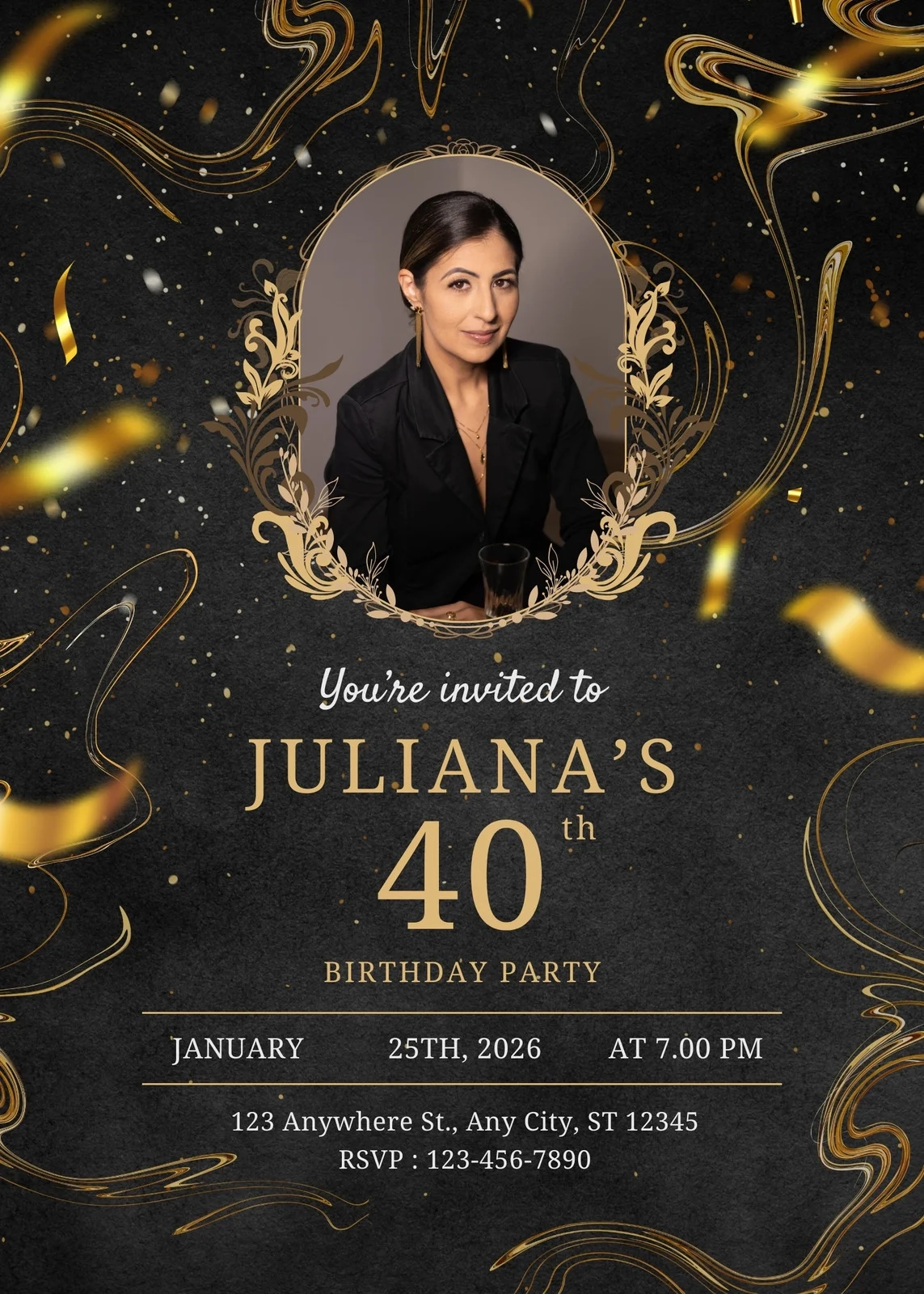 Free 40th Birthday Invitation Templates Canva