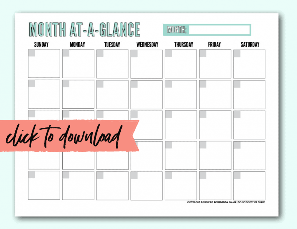 Monthly Free Printable Calendar Templates