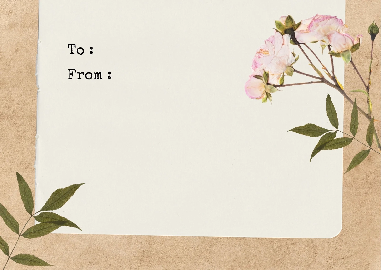 Free Printable Blank Greeting Card Template