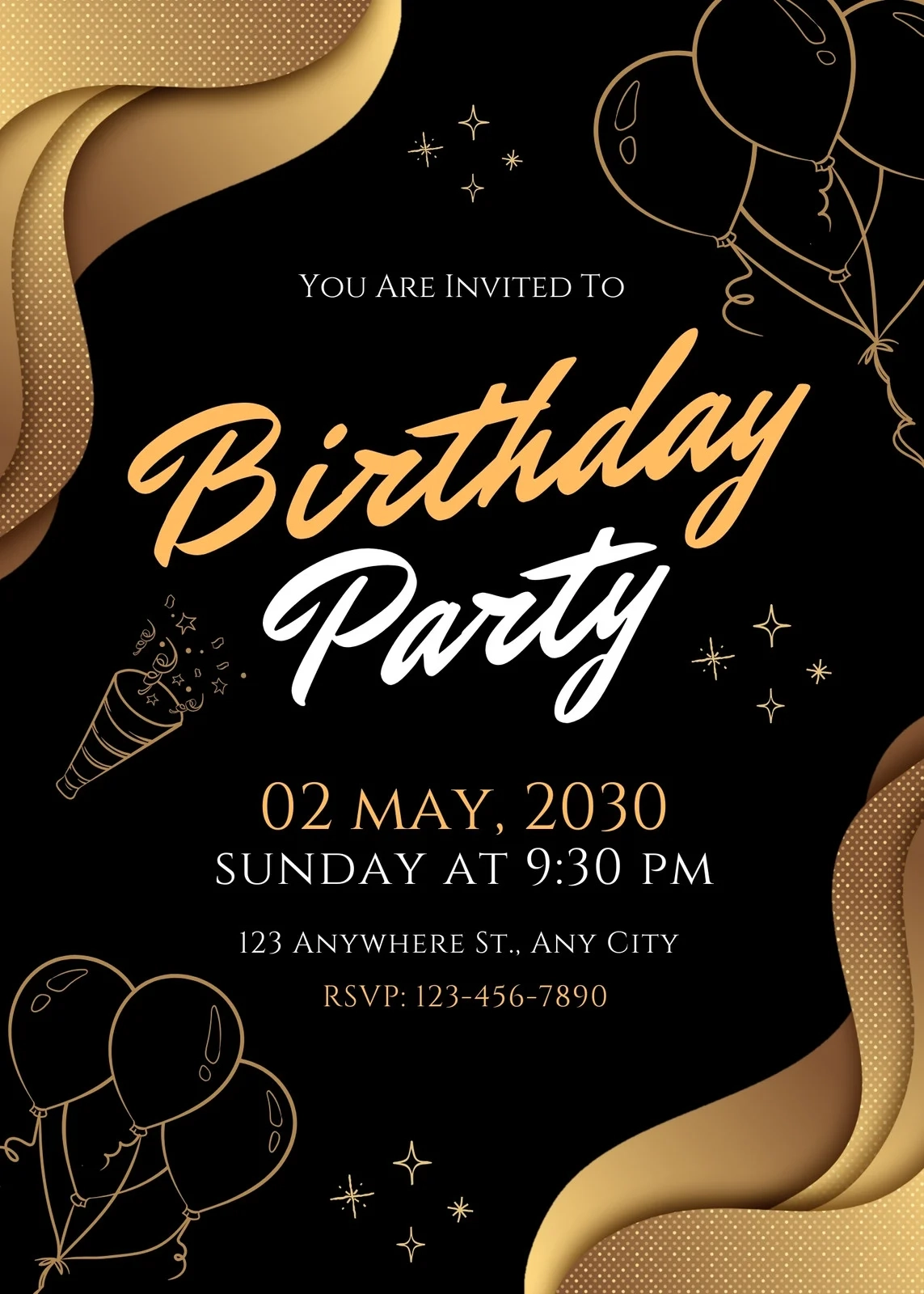 Free Custom Printable Surprise Party Invitation Templates Canva Free Custom Printable Surprise Party Invitation Templates Canva