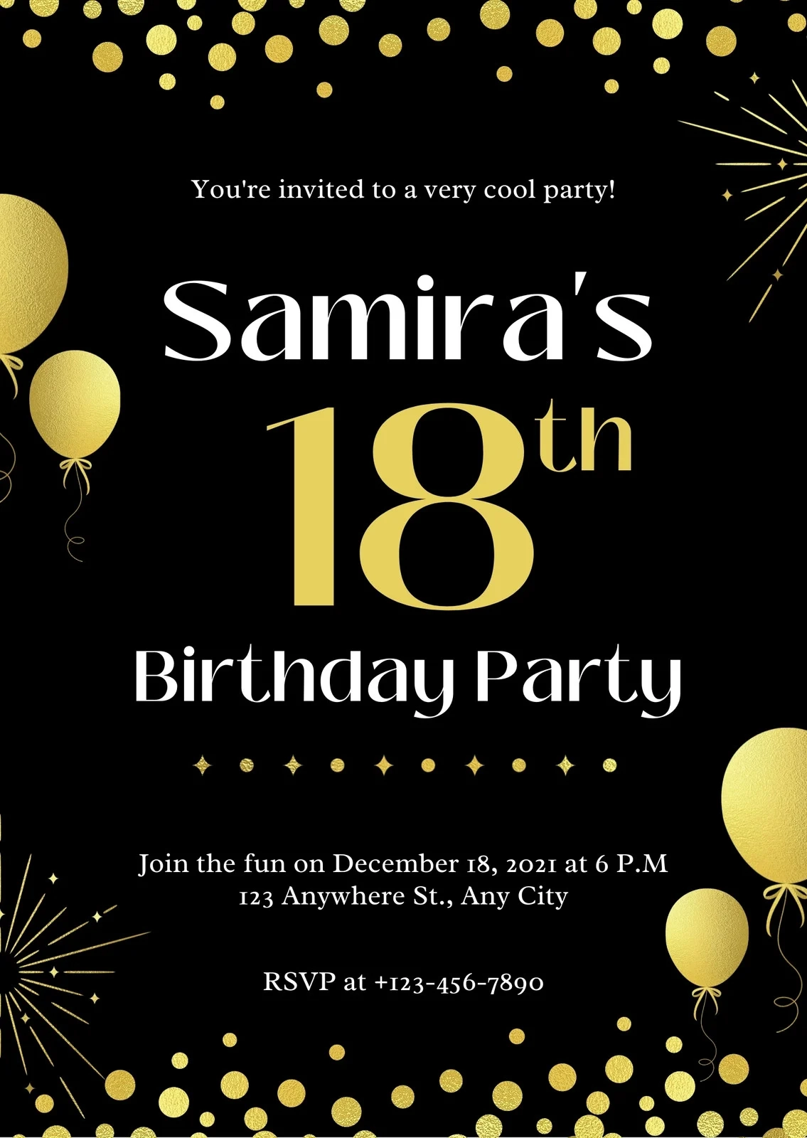 Free Printable 18th Birthday Invitation Templates Canva