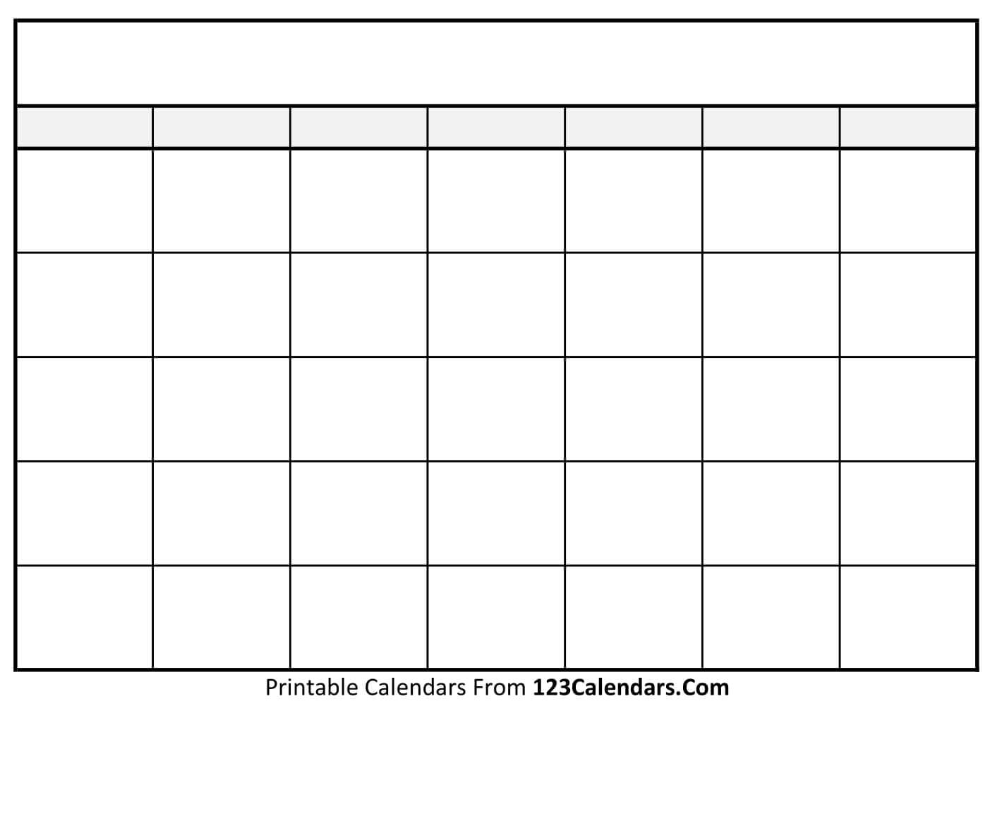 Printable Calendar Template