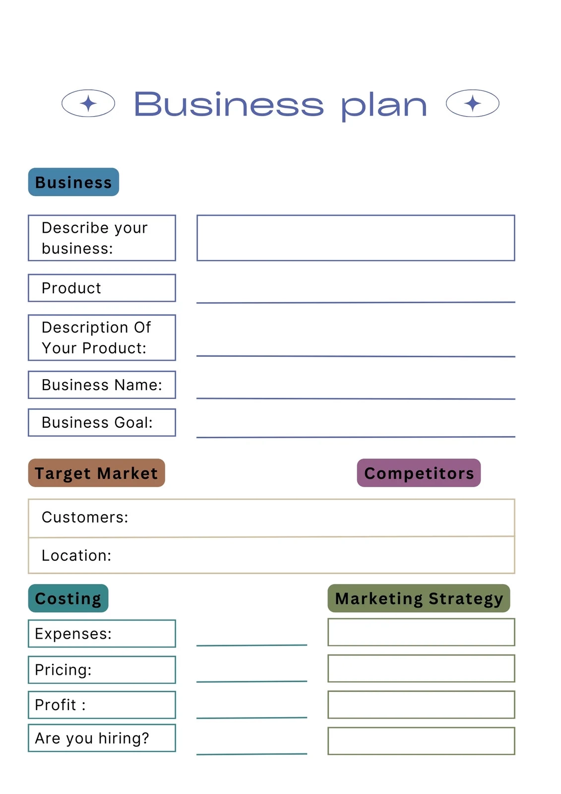 Free Simple Business Plan Templates To Edit And Print Canva Free Simple Business Plan Templates To Edit And Print Canva