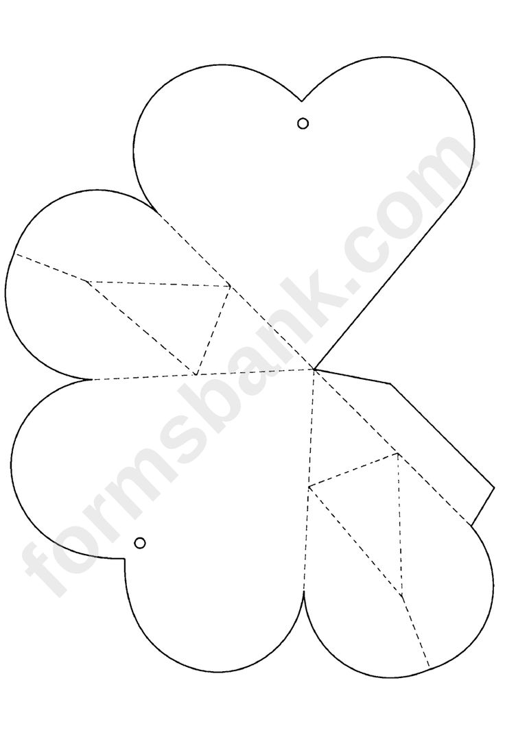Heart Gift Box Template Printable Pdf Download AC