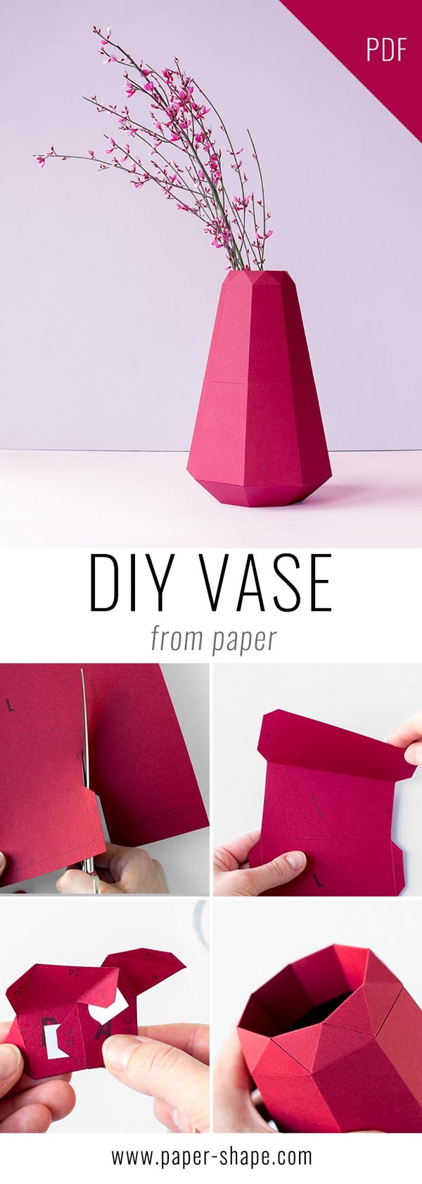 How To Make A Paper Flower Vase Sleeve Very Easy With Template How To Make A Paper Flower Vase Sleeve Very Easy With Template