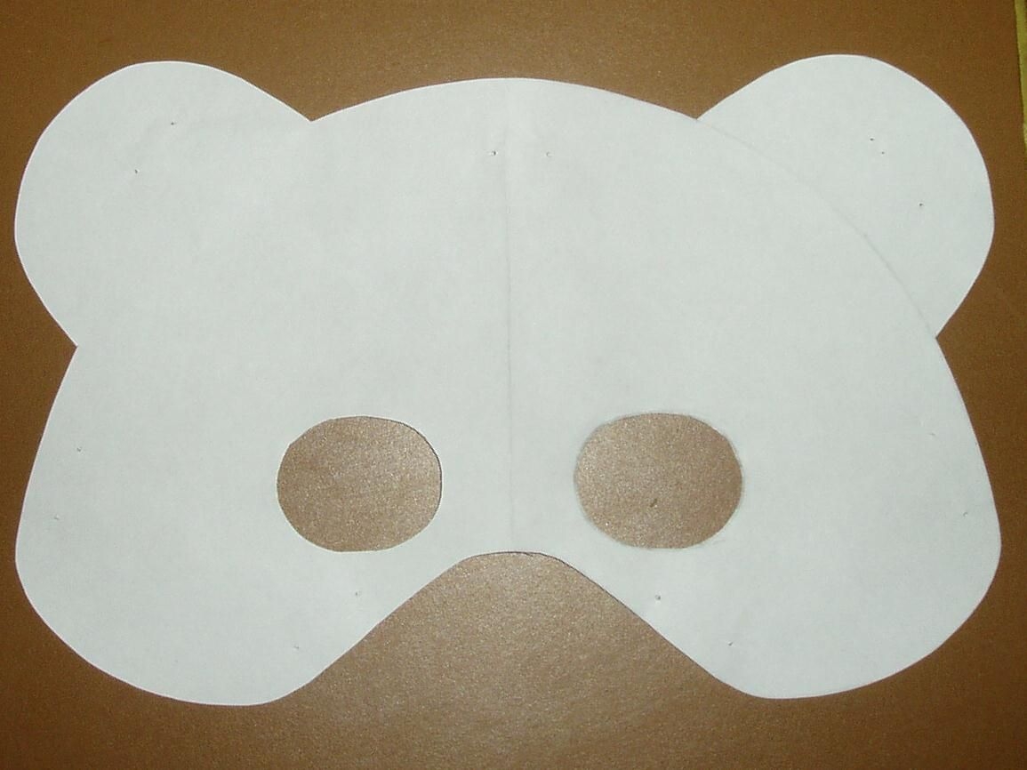 Printable Teddy Bear Mask Template Printable Teddy Bear Mask Template