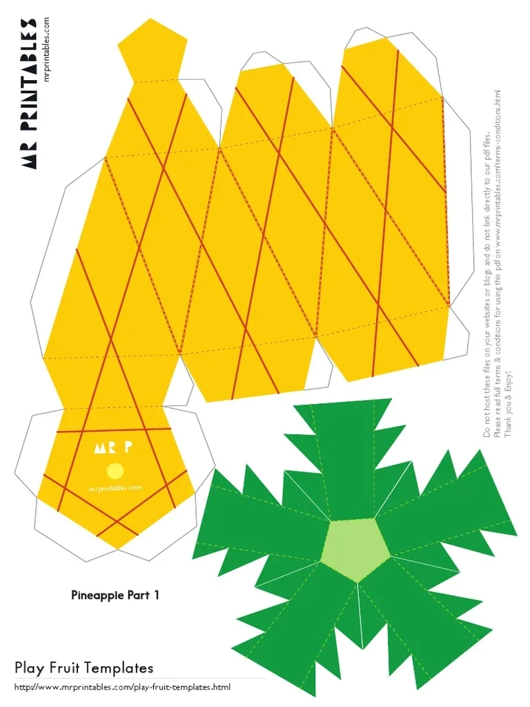 Mrprintables Fruit Templates Pineapple 02 PDF
