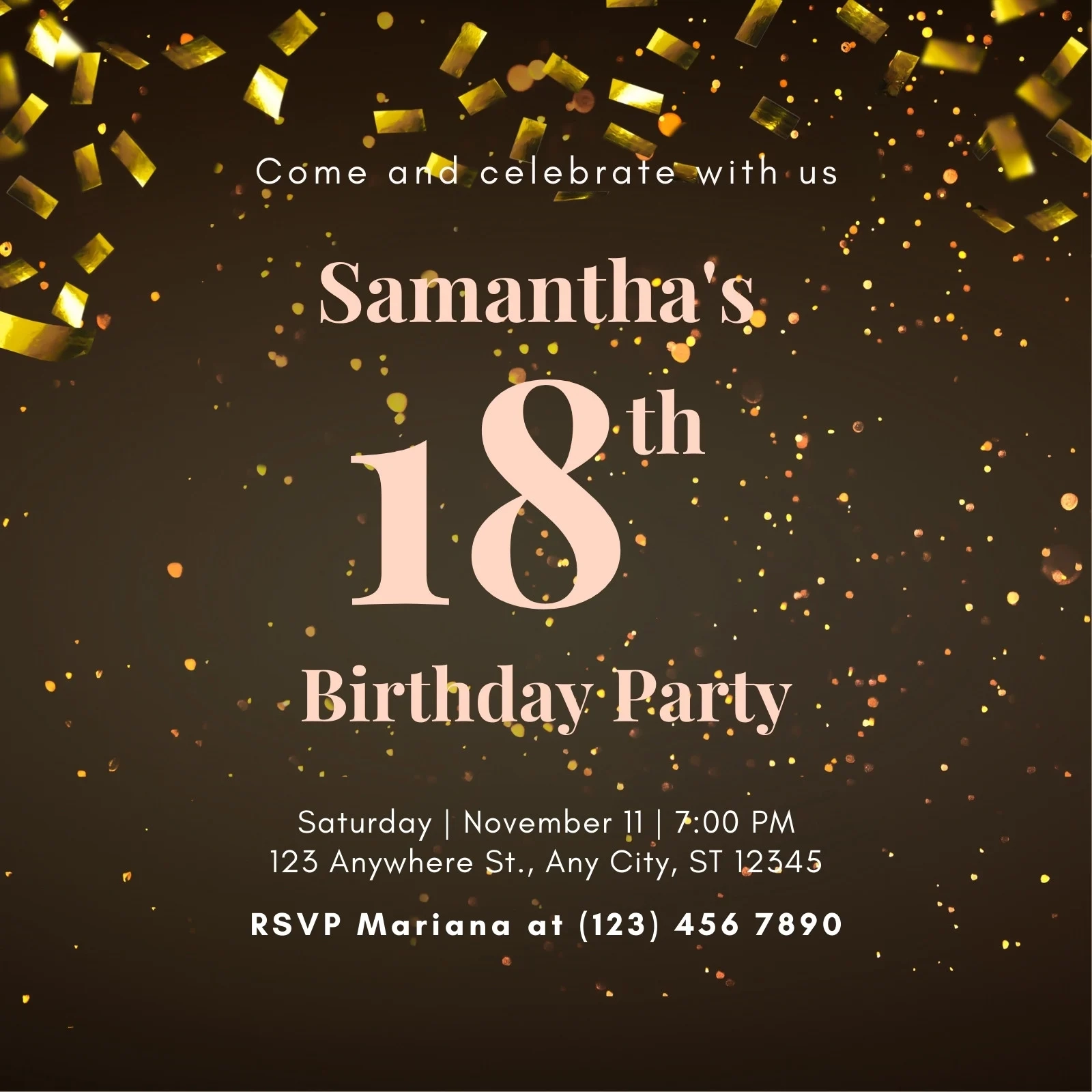 Printable 18th Birthday Card Template Printable 18th Birthday Card Template