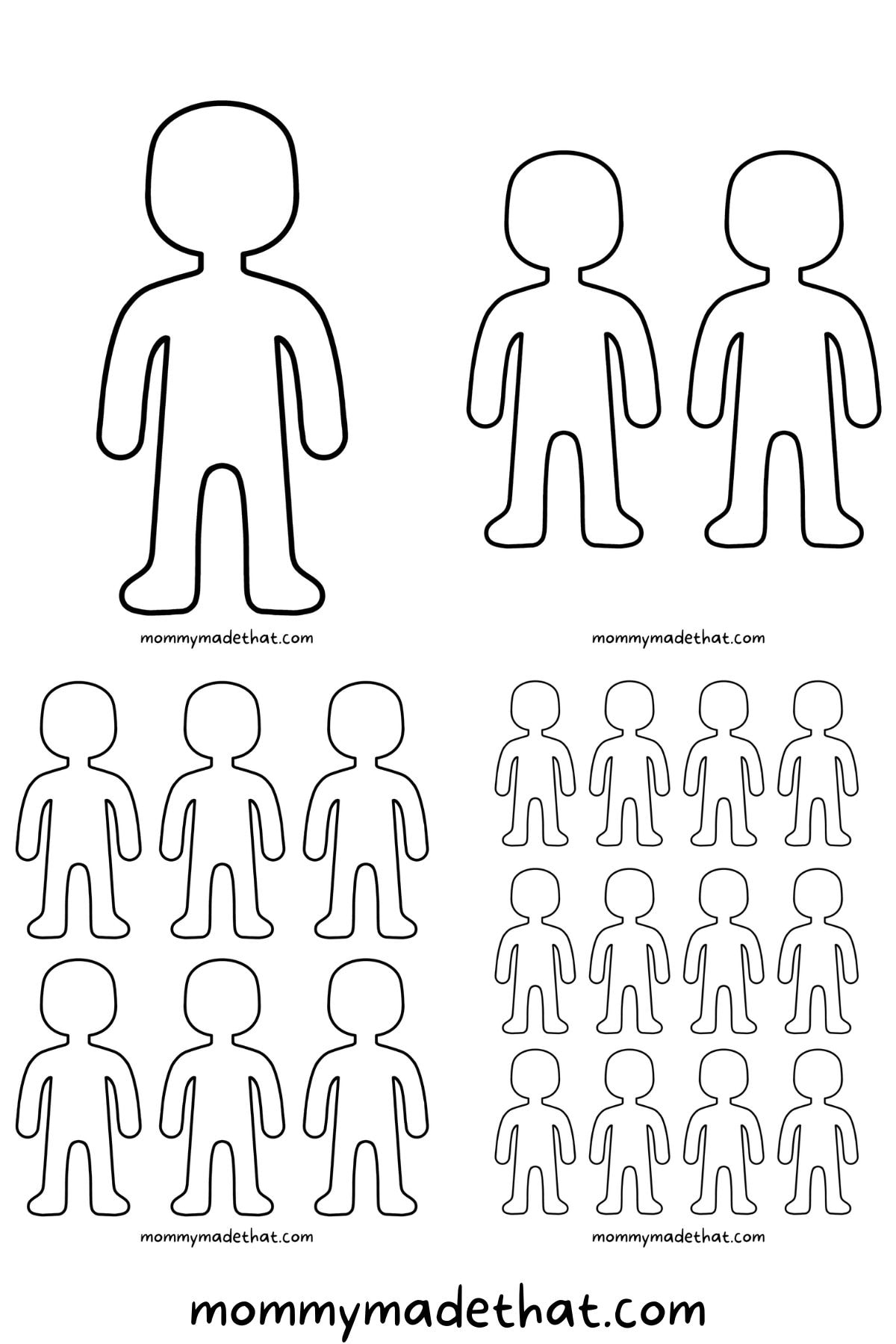Blank Person Template Printable