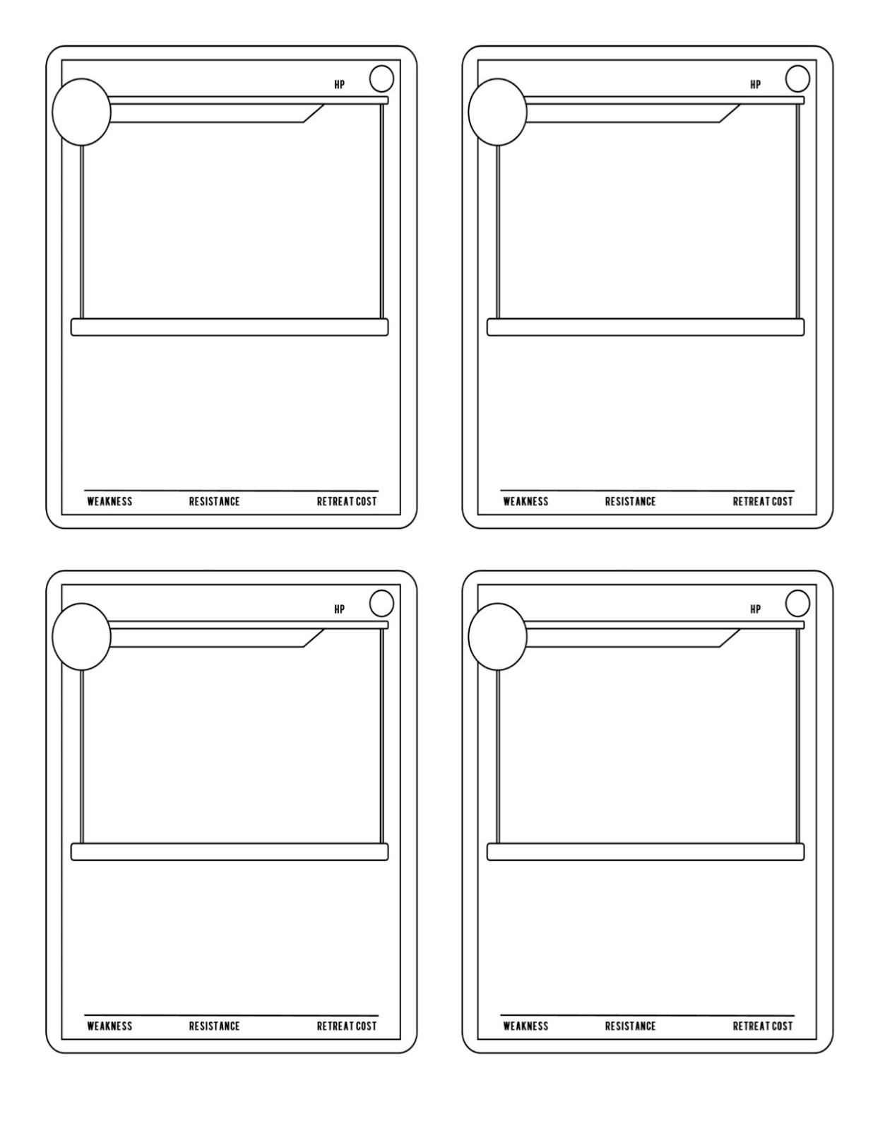 Pokemon Card Template Free Printable