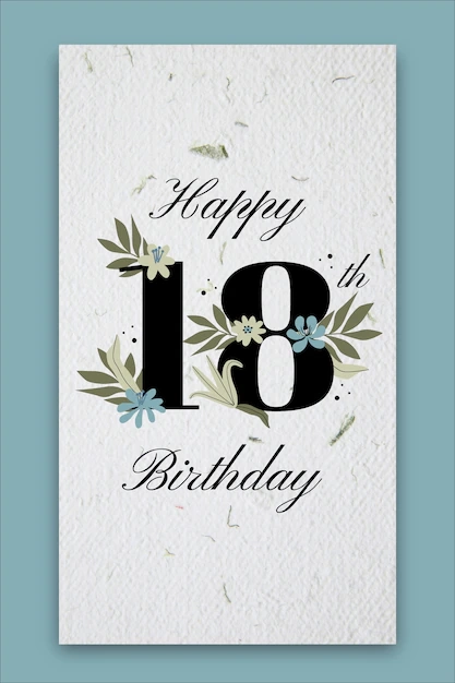 Printable 18th Birthday Card Images Free Download On Freepik Printable 18th Birthday Card Images Free Download On Freepik