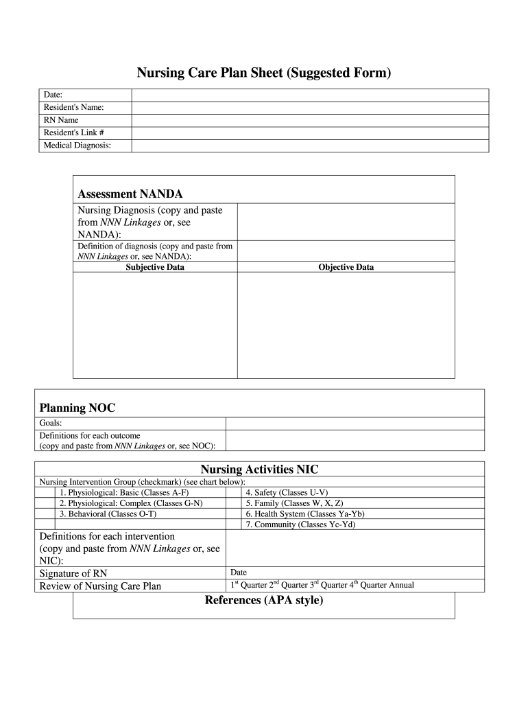 Printable Care Plan Template Fill Out amp Sign Online DocHub