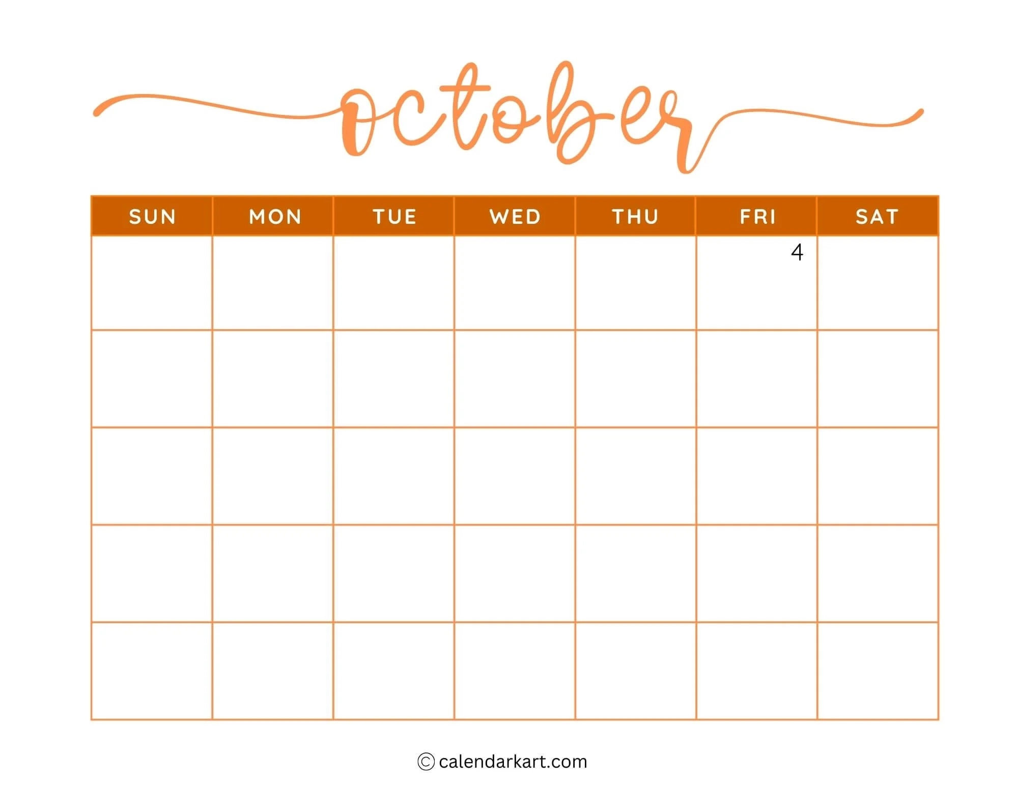 Calendar Template Printable Free