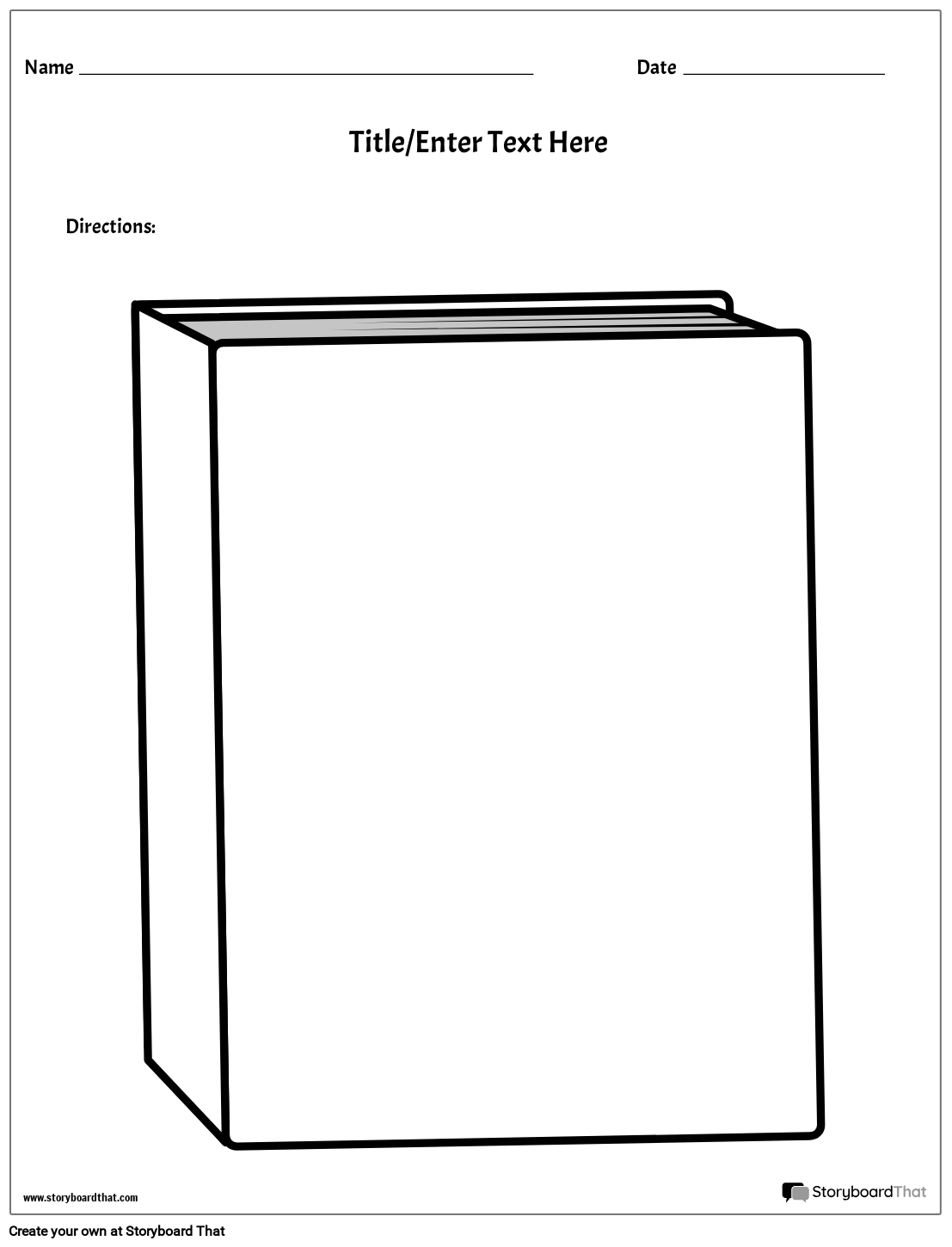 Storyboard That Free Book Cover Templates For 2025