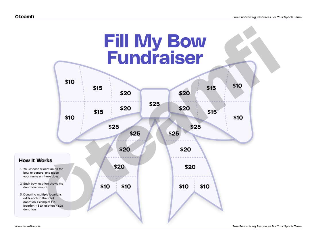 Cheer Bow Printable Template