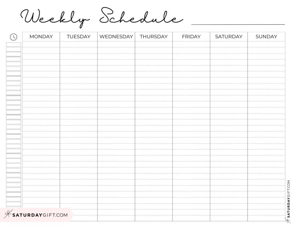 Weekly Planner Printable 39 Cute Free Weekly Calendar Templates 