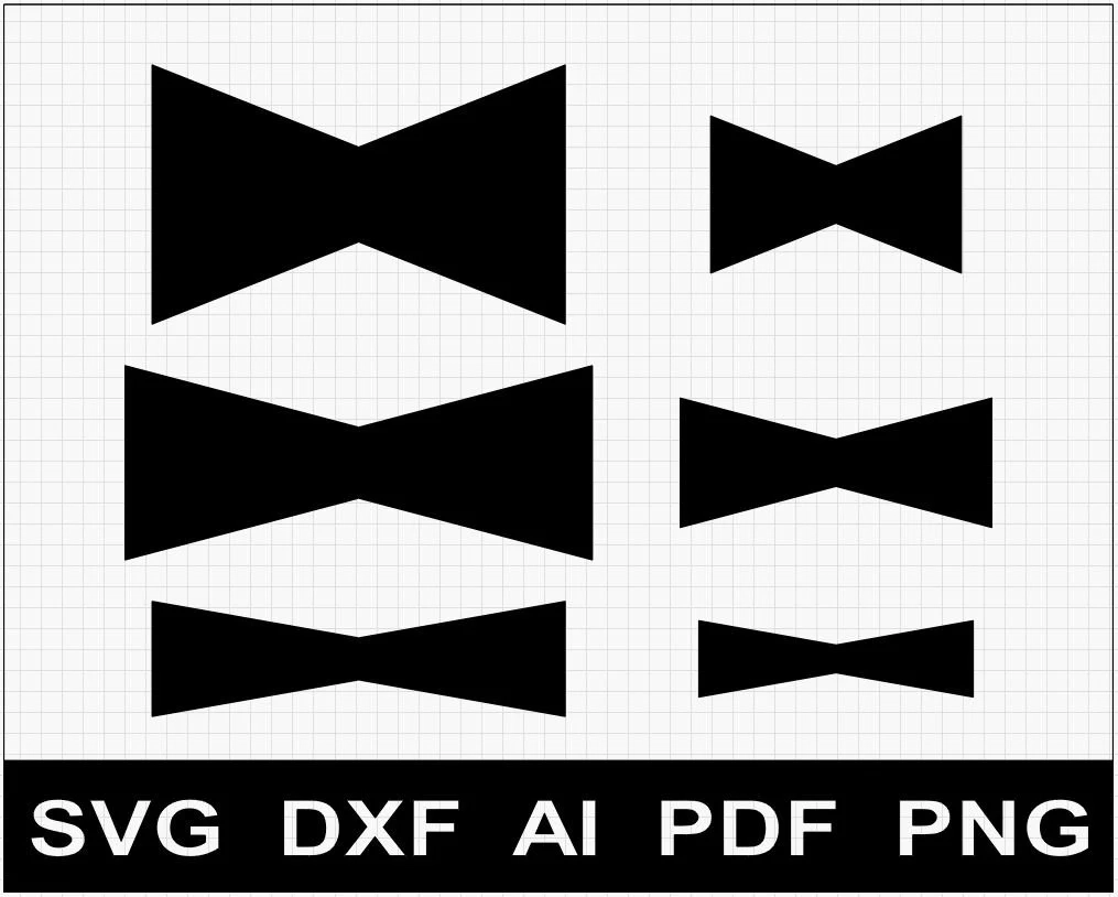 Wood Bowtie Pattern Templates SVG DXF AI For Cnc And 
